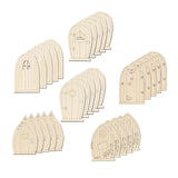 Maxbell 30Pcs Wooden Fairy Door for Indoor Decor Sign Making