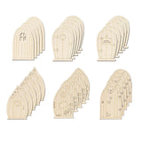Maxbell 30Pcs Wooden Fairy Door for Indoor Decor Sign Making