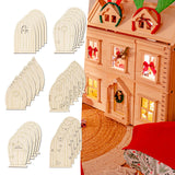 Maxbell 30Pcs Wooden Fairy Door for Indoor Decor Sign Making