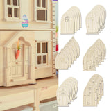 Maxbell 30Pcs Wooden Fairy Door for Indoor Decor Sign Making