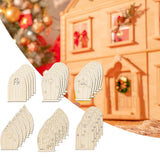 Maxbell 30Pcs Wooden Fairy Door for Indoor Decor Sign Making