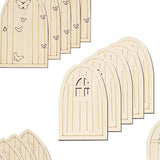 Maxbell 30Pcs Wooden Fairy Door for Indoor Decor Sign Making