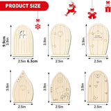 Maxbell 30Pcs Wooden Fairy Door for Indoor Decor Sign Making