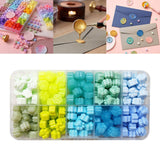 Maxbell 200 Pieces Cat Claw Wax Sealing Beads for Embellishment of Cards Envelope Blue Green