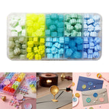 Maxbell 200 Pieces Cat Claw Wax Sealing Beads for Embellishment of Cards Envelope Blue Green