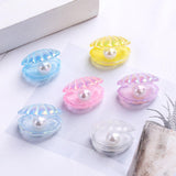 Maxbell 10 Pieces Cute Resin Cabochons Charms Pearl Shells Shaped Headwear Pink