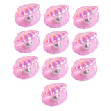 Maxbell 10 Pieces Cute Resin Cabochons Charms Pearl Shells Shaped Headwear Pink
