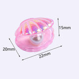 Maxbell 10 Pieces Cute Resin Cabochons Charms Pearl Shells Shaped Headwear Pink