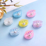 Maxbell 10 Pieces Cute Resin Cabochons Charms Pearl Shells Shaped Headwear Pink
