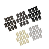 Maxbell 10Pcs Metal Hinges Closing Hinge Connectors for Closet Cabinet Wooden Box Bronze