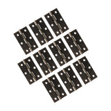 Maxbell 10Pcs Metal Hinges Closing Hinge Connectors for Closet Cabinet Wooden Box Bronze