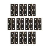 Maxbell 10Pcs Metal Hinges Closing Hinge Connectors for Closet Cabinet Wooden Box Bronze