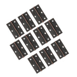 Maxbell 10Pcs Metal Hinges Closing Hinge Connectors for Closet Cabinet Wooden Box Red Bronze