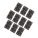 Maxbell 10Pcs Metal Hinges Closing Hinge Connectors for Closet Cabinet Wooden Box Red Bronze