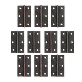 Maxbell 10Pcs Metal Hinges Closing Hinge Connectors for Closet Cabinet Wooden Box Red Bronze