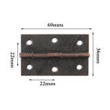 Maxbell 10Pcs Metal Hinges Closing Hinge Connectors for Closet Cabinet Wooden Box Red Bronze