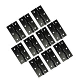 Maxbell 10Pcs Metal Hinges Closing Hinge Connectors for Closet Cabinet Wooden Box Black