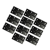 Maxbell 10Pcs Metal Hinges Closing Hinge Connectors for Closet Cabinet Wooden Box Black