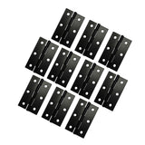 Maxbell 10Pcs Metal Hinges Closing Hinge Connectors for Closet Cabinet Wooden Box Black