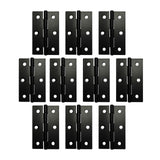 Maxbell 10Pcs Metal Hinges Closing Hinge Connectors for Closet Cabinet Wooden Box Black