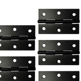 Maxbell 10Pcs Metal Hinges Closing Hinge Connectors for Closet Cabinet Wooden Box Black