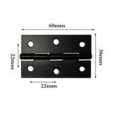 Maxbell 10Pcs Metal Hinges Closing Hinge Connectors for Closet Cabinet Wooden Box Black