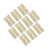 Maxbell 10Pcs Metal Hinges Closing Hinge Connectors for Closet Cabinet Wooden Box Yellow