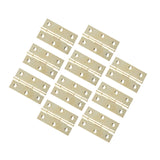 Maxbell 10Pcs Metal Hinges Closing Hinge Connectors for Closet Cabinet Wooden Box Yellow