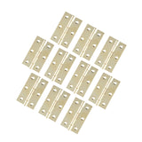 Maxbell 10Pcs Metal Hinges Closing Hinge Connectors for Closet Cabinet Wooden Box Yellow
