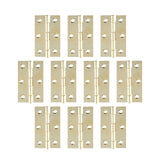 Maxbell 10Pcs Metal Hinges Closing Hinge Connectors for Closet Cabinet Wooden Box Yellow