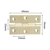 Maxbell 10Pcs Metal Hinges Closing Hinge Connectors for Closet Cabinet Wooden Box Yellow