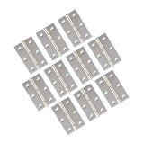Maxbell 10Pcs Metal Hinges Closing Hinge Connectors for Closet Cabinet Wooden Box Argent