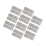 Maxbell 10Pcs Metal Hinges Closing Hinge Connectors for Closet Cabinet Wooden Box Argent
