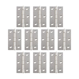 Maxbell 10Pcs Metal Hinges Closing Hinge Connectors for Closet Cabinet Wooden Box Argent