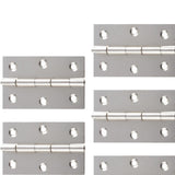 Maxbell 10Pcs Metal Hinges Closing Hinge Connectors for Closet Cabinet Wooden Box Argent