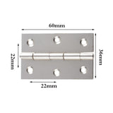 Maxbell 10Pcs Metal Hinges Closing Hinge Connectors for Closet Cabinet Wooden Box Argent