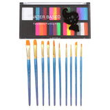 Maxbell Paint Kit Cosplay 10 Brushes Theatre Painting Halloween Facepaint