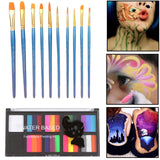 Maxbell Paint Kit Cosplay 10 Brushes Theatre Painting Halloween Facepaint