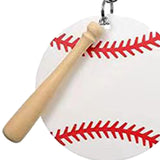 Maxbell 12x Baseball Keychains Key Holder Wooden Bats for Men Adults Party Favors