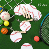 Maxbell 12x Baseball Keychains Key Holder Wooden Bats for Men Adults Party Favors