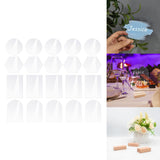Maxbell 20Pcs Assorted Blank Name Plate Party Dining Food Signs Acrylic Place Cards
