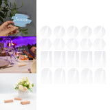 Maxbell 20Pcs Assorted Blank Name Plate Party Dining Food Signs Acrylic Place Cards