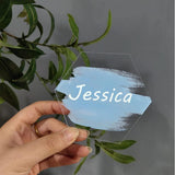 Maxbell 20Pcs Assorted Blank Name Plate Party Dining Food Signs Acrylic Place Cards