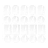 Maxbell 20Pcs Assorted Blank Name Plate Party Dining Food Signs Acrylic Place Cards