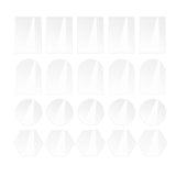 Maxbell 20Pcs Assorted Blank Name Plate Party Dining Food Signs Acrylic Place Cards