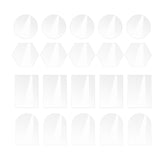 Maxbell 20Pcs Assorted Blank Name Plate Party Dining Food Signs Acrylic Place Cards