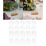 Maxbell 20Pcs Assorted Blank Name Plate Party Dining Food Signs Acrylic Place Cards