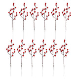 Maxbell Maxbell 12x Christmas Artificial Flower Berries Branches Fruits for Wedding Winter