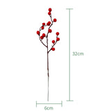 Maxbell Maxbell 12x Christmas Artificial Flower Berries Branches Fruits for Wedding Winter