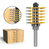 Maxbell Finger Joints Routers Bit Woodworking Milling Cutter for Tables Frames Shelve 12.7mm